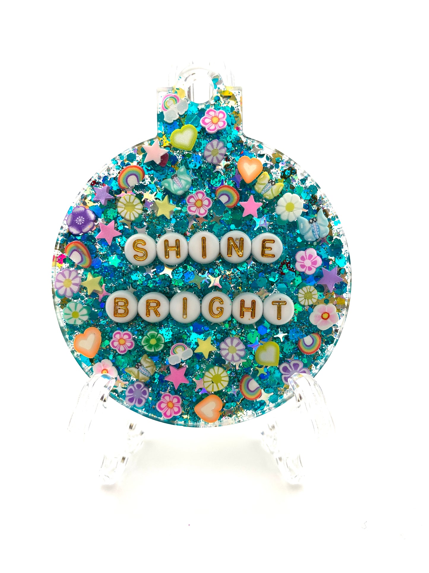 Shine Bright - Small 2.5 Inch Ornament Turquoise