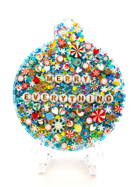 Merry Everything PRE-ORDER - Large 3.3 Inch Turquoise Ornament