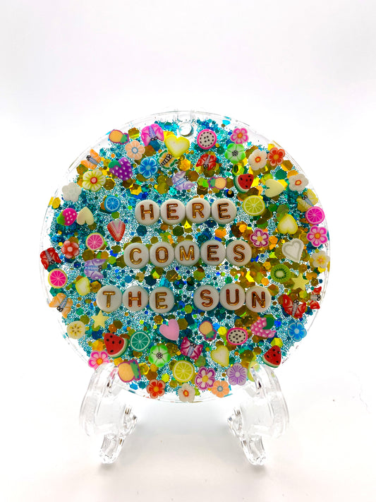 Here Comes The Sun PRE-ORDER - 3 Inch Round Turquoise